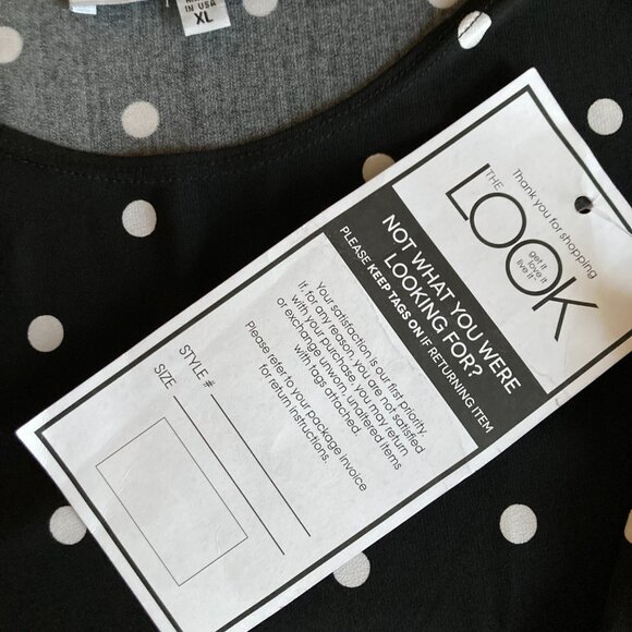 The Look Black & White Polka Dot Dress Extra Large EX - Picture 4 of 6